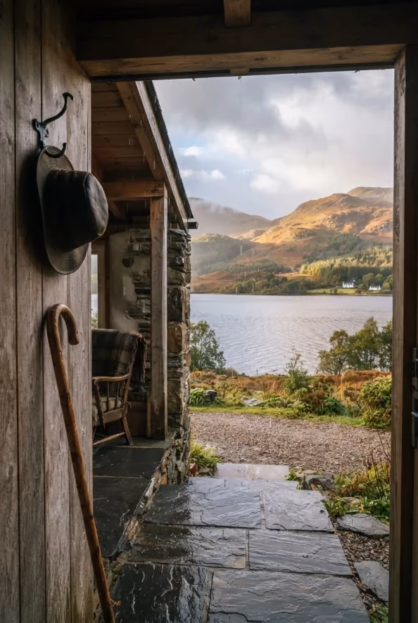 Rain coming up the loch from the west